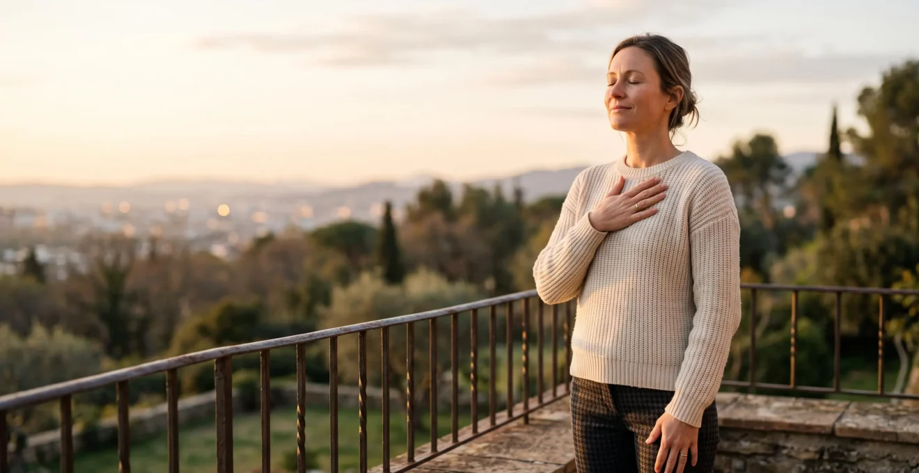 Persona che respira profondamente all'aperto al mattino, simbolo della liberazione dal fumo tramite metodi naturali